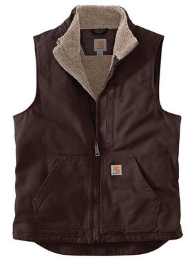 Carhartt Dark Brown Sherpa-Lined Work Vest